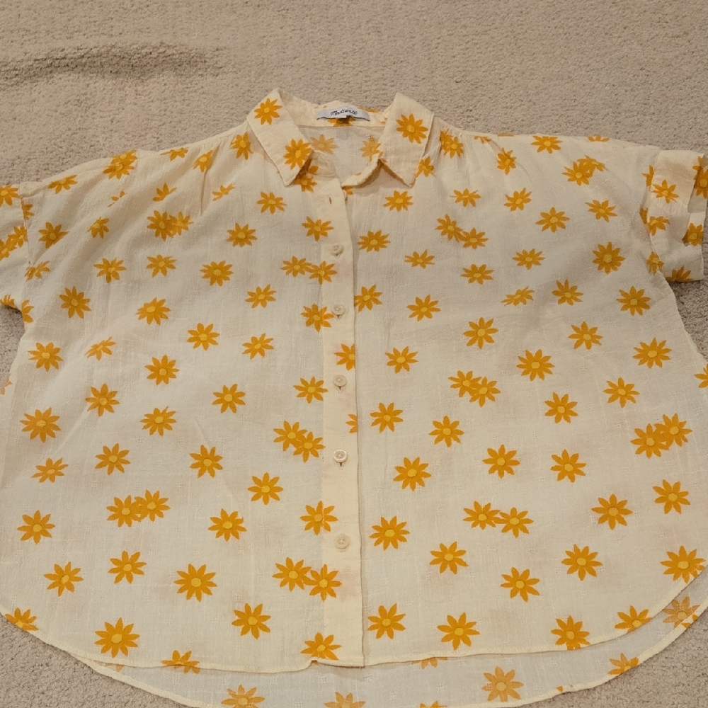 Madewell Yellow Floral Top